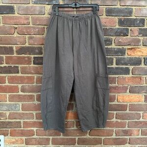 Fenini | Lantern Pull On Cargo Gray Pants XL (27 X 24) High Rise -elastic waist